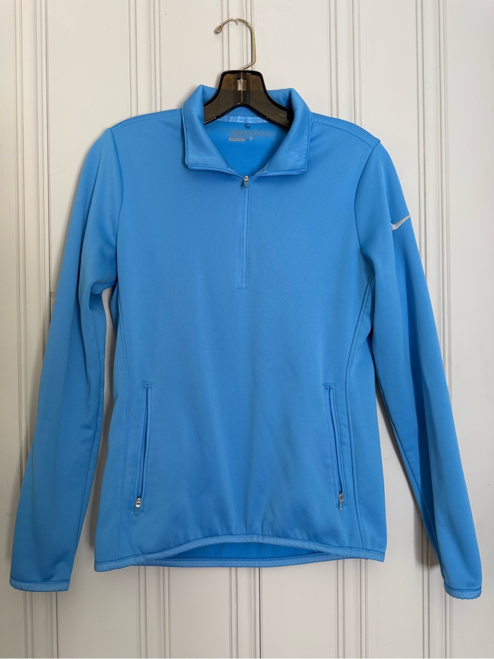 Nike Women's Sky Blue Quarter-Zip Utility Jacket